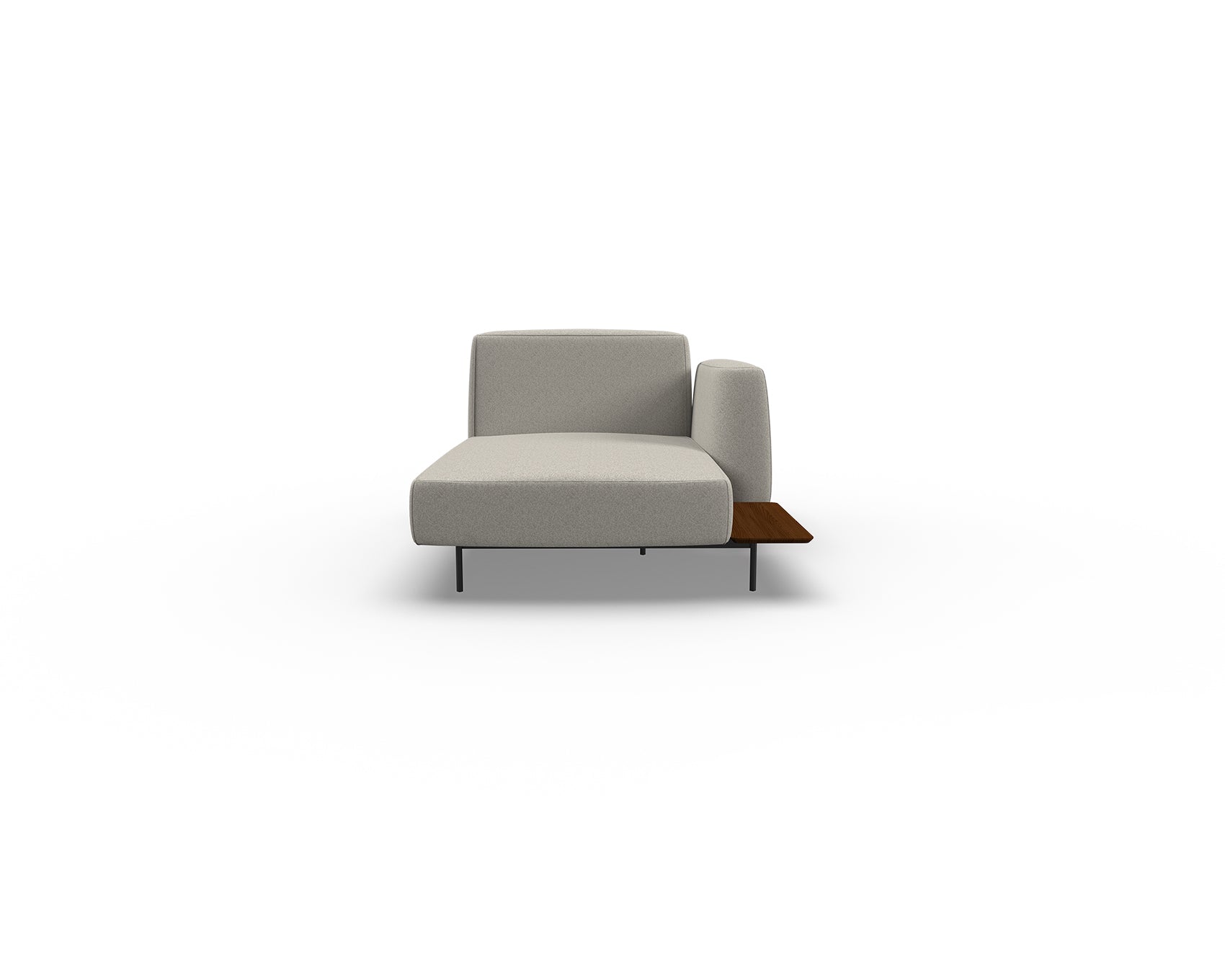 Noon Sofa Right Chaise with Shelf